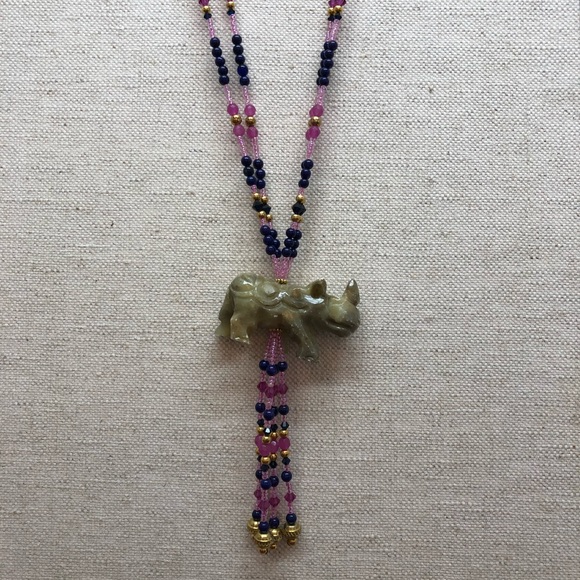 Handmade Rhino Necklace - Picture 4 of 5
